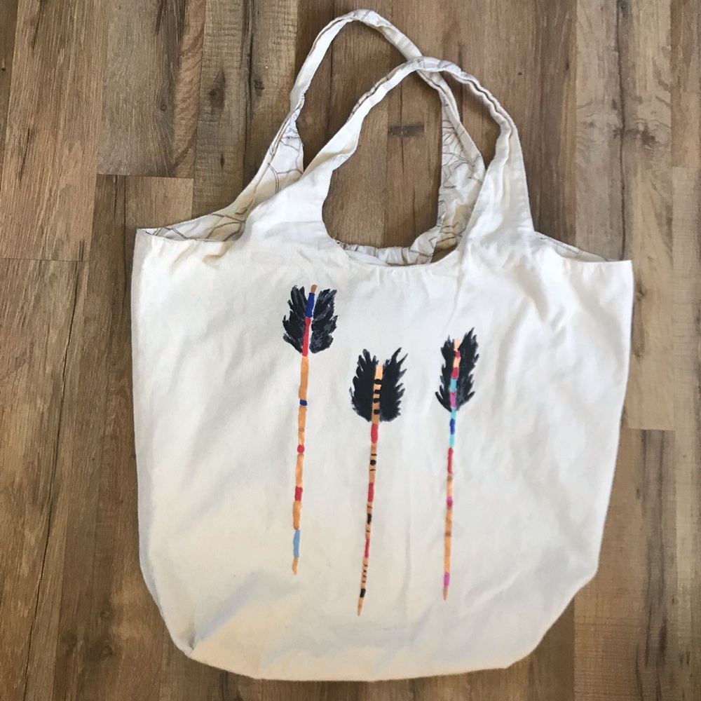 TOMS Brand Canvas Tote Bag